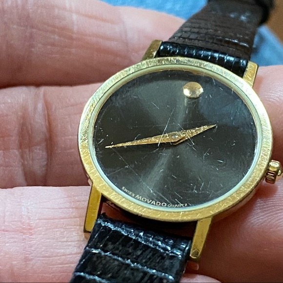 Vintage Movado Classic Slim Museum Watch Gold w/New Band  Box - Picture 14 of 14